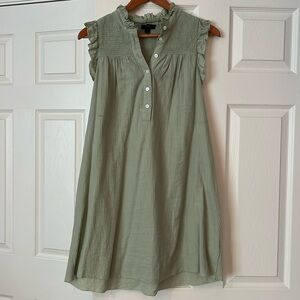 J. Crew Sage Green Sleeveless Dress